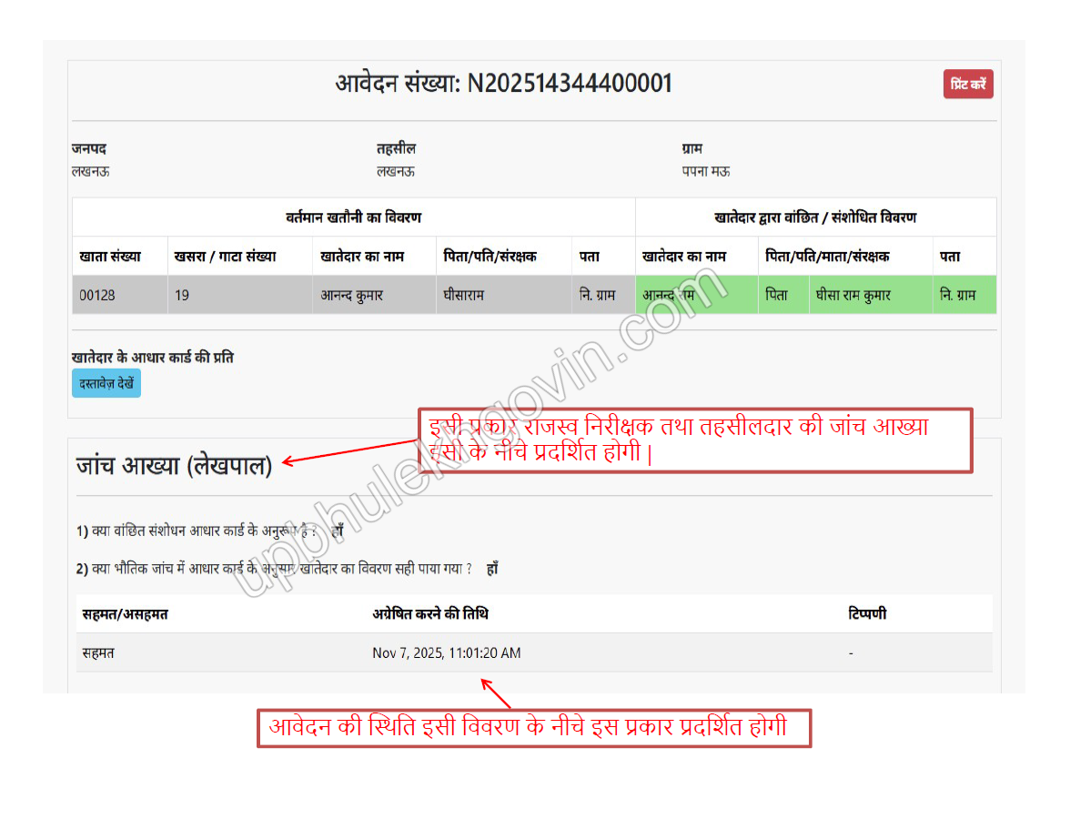 Sandhodhit Khatauni list